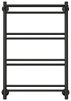 Стилье Версия-Н1 Полотенцесушитель водяной 50x80h, цвет черный глянцевый 17621-8050