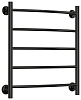 Стилье Версия-Н2 Полотенцесушитель водяной 50x60h, цвет черный глянцевый 17622-6050