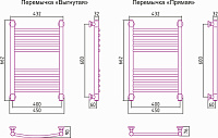 Сунержа Богема+ Полотенцесушитель водяной 40x60h, цвет: без покрытия 00-0221-6040