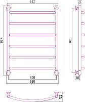Сунержа Галант+ Полотенцесушитель водяной 60x80h, цвет: без покрытия 00-0200-8060
