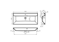 Мебельная раковина BelBagno BB800/450-LV-MR-AST