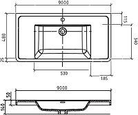 Мебельная раковина BelBagno Energia-N 90 EA-900-LVB