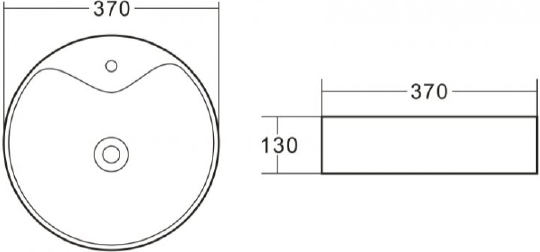 Belbagno Раковина накладная 37х37х12,5h, цвет:белый BB1400