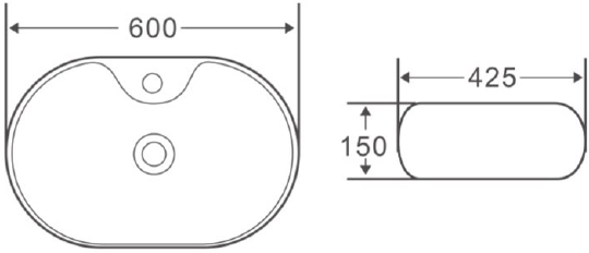 Belbagno Раковина накладная 60х43х16h, цвет:белый BB1151