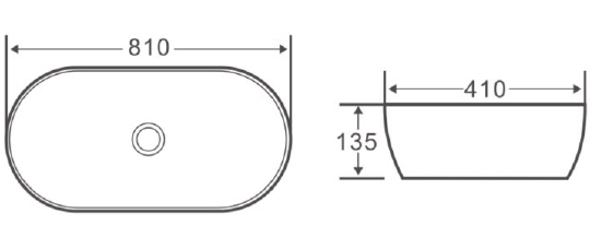 Belbagno Раковина накладная 40,5х81,5х13,5h, цвет:белый BB1349