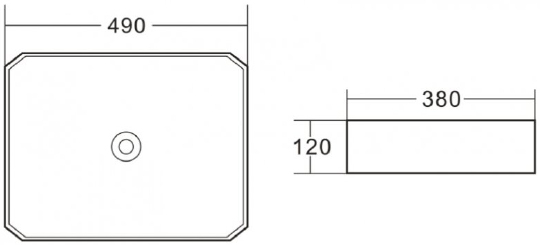 Belbagno Раковина накладная 36,5х50,5х13,5h, цвет:белый BB1386