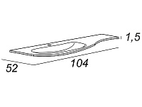 Мебельная раковина Cezares Sting 104 L Extra light 82409
