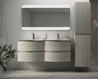 Cezares Vague Раковина из искусственного мрамора с двумя чашами, 138x52 цвет: белый 50156