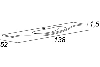 Мебельная раковина Cezares Sting 138 Extra light 82411