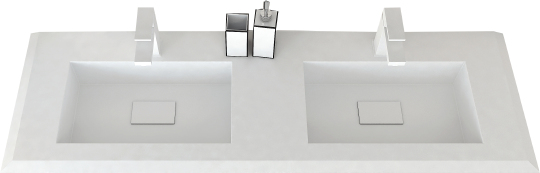 Cezares Раковина накладная 141x46 см, с переливом, с 2 отверстиями, цвет: bianco opaco 50215