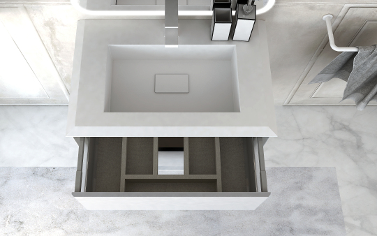 Мебельная раковина Cezares Bellagio 71 Bianco opaco 50212