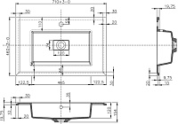 Мебельная раковина Cezares Bellagio 71 Bianco opaco 50212