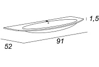 Мебельная раковина Cezares Eden 91 Extra light 82399