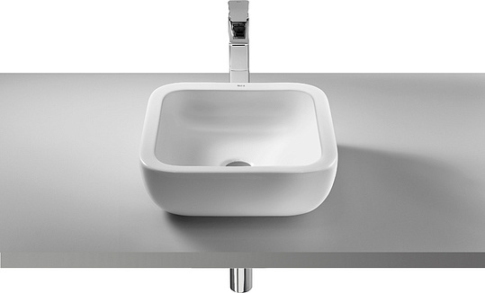 Roca Khroma Раковина чаша 40х40х15h см, без перелива, цвет: белый глянцевый 327654000