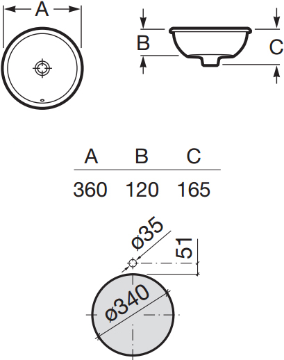 Roca Foro Рукомойник 36 см, без отв. под смеситель цвет: белый 327880000