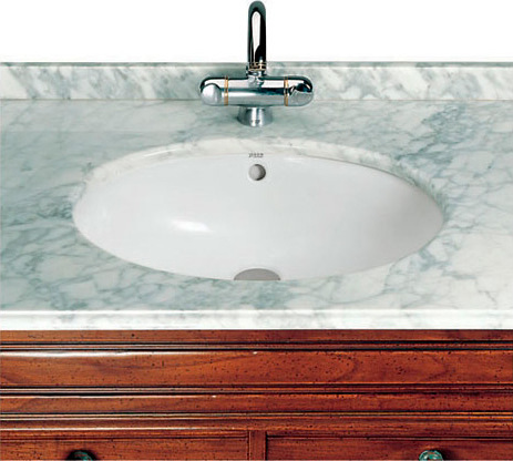 Roca Berna Раковина встраиваемая снизу 56х42 см, с переливом, без д/к, цвет: белый глянцевый 327871001