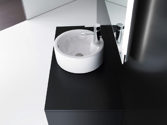 Roca Terra Раковина чаша d39 см, с переливом, без донного клапана, цвет: белый глянцевый 32722T000