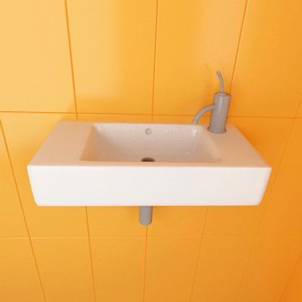 Roca Hall Раковина подвесная 50х25 см, с переливом, без донного клапана, цвет: белый глянцевый 325883000