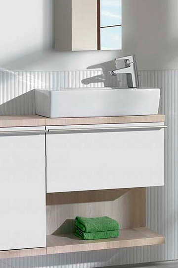 Roca Hall Раковина подвесная 50х25 см, с переливом, без донного клапана, цвет: белый глянцевый 325883000