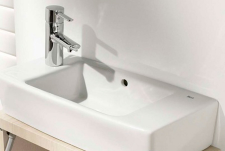 Roca Hall Раковина подвесная 50х25 см, с переливом, без донного клапана, цвет: белый глянцевый 325883000