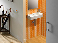 Roca Hall Раковина подвесная 50х25 см, с переливом, без донного клапана, цвет: белый глянцевый 325883000