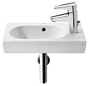 Roca Meridian Раковина подвесная 45х25 см, с переливом, без донного клапана, цвет: белый глянцевый 327248000