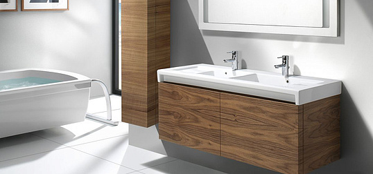 Roca Stratum Раковина подвесная 130х50 см, двойная, без перелива, цвет: белый глянцевый 327630000