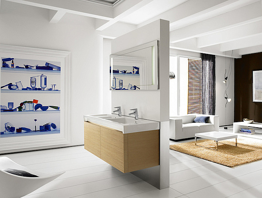 Roca Stratum Раковина подвесная 130х50 см, двойная, без перелива, цвет: белый глянцевый 327630000