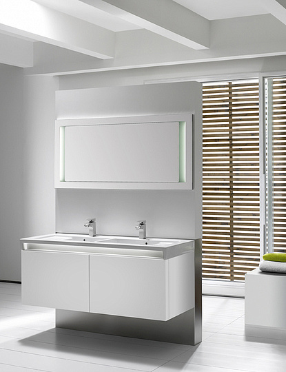 Roca Stratum Раковина подвесная 130х50 см, двойная, без перелива, цвет: белый глянцевый 327630000