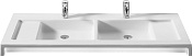 Roca Stratum Раковина подвесная 130х50 см, двойная, без перелива, цвет: белый глянцевый 327630000