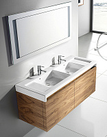 Roca Stratum Раковина подвесная 130х50 см, двойная, без перелива, цвет: белый глянцевый 327630000