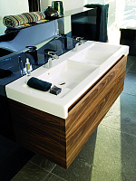 Roca Stratum Раковина подвесная 130х50 см, двойная, без перелива, цвет: белый глянцевый 327630000