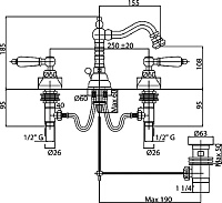 Смеситель Cezares First BBS2 01 Bi для биде FIRST-BBS2-01-Bi