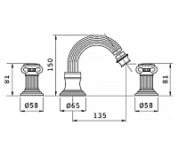 Смеситель Cezares Olimp BBS2 01 Sw для биде OLIMP-BBS2-01-Sw