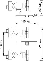 Смеситель Wasserkraft Weser  для ванны с душем 7801