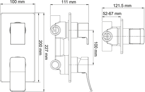 Wasserkraft Смеситель для ванны и душа, цвет: хром 10671
