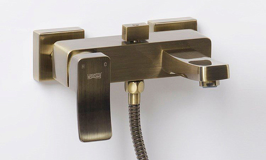 Смеситель Wasserkraft Exter  для ванны с душем, светлая бронза 1601