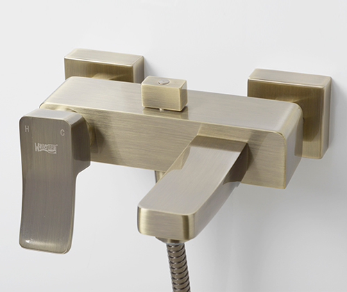 Смеситель Wasserkraft Exter  для ванны с душем, светлая бронза 1601