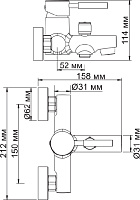 Смеситель Wasserkraft Main  для ванны с душем 4101