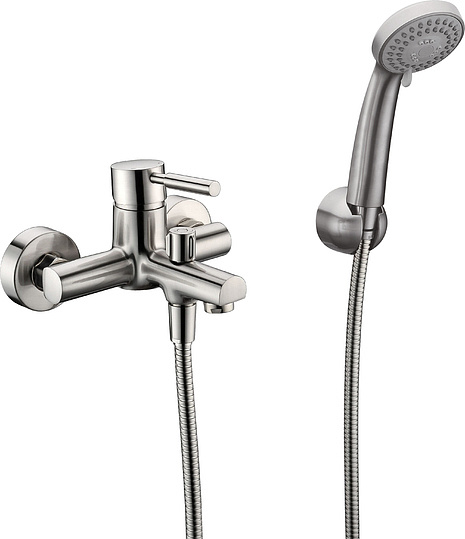 Смеситель Wasserkraft Wern  для ванны с душем, матовый хром 4201