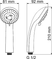 Смеситель Wasserkraft Wern  для ванны с душем, матовый хром 4201