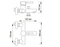 Смеситель Wasserkraft Wern  для ванны с душем, матовый хром 4201
