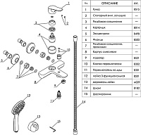 Смеситель Wasserkraft Lippe  для ванны с душем 4501