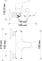Смеситель Wasserkraft Lippe  для ванны с душем 4501