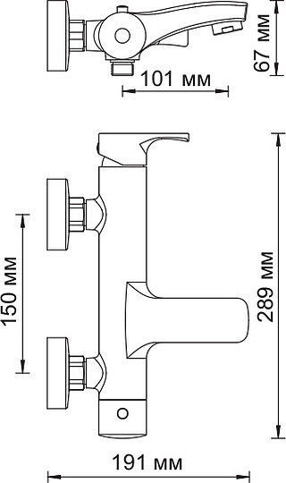Смеситель Wasserkraft Berkel  для ванны с душем 4801