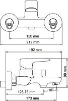 Смеситель Wasserkraft Vils  для ванны с душем 5601