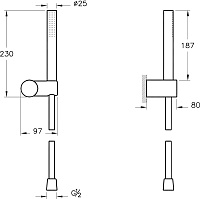 Vitra Origin Душевой гарнитур с ручным душем, цвет медь A4554326