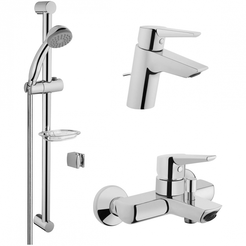 Vitra Solid S Комплект смесителей 3 в 1, цвет хром A49227EXP