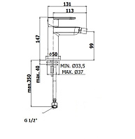 Paffoni Candy Смеситель для биде без донного клапана, цвет: хром CA131CR
