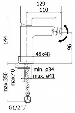 Paffoni Elle Смеситель для биде без донного клапана, цвет: хром EL131CR